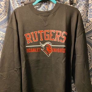 Black Rutger University crew neck sweatshirt